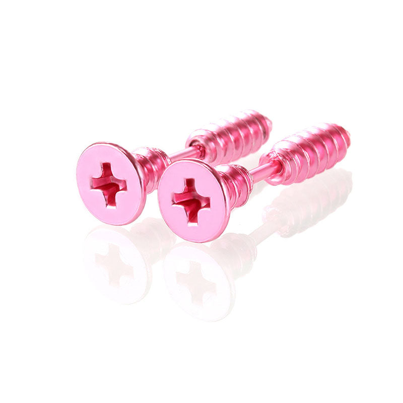 Crystal Ear Nail Screw Stud Earring