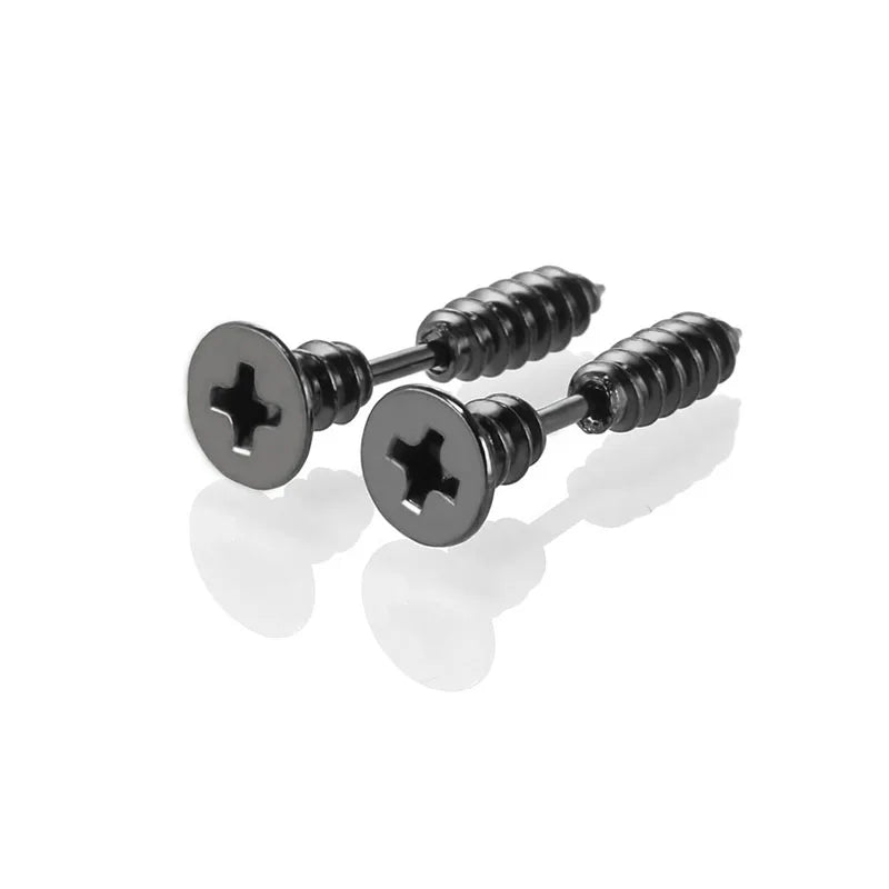 Crystal Ear Nail Screw Stud Earring